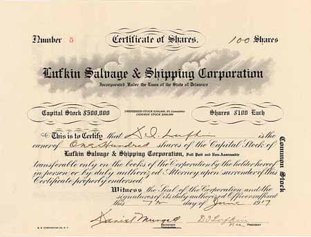 Lufkin Salvage & Shipping Corp.
