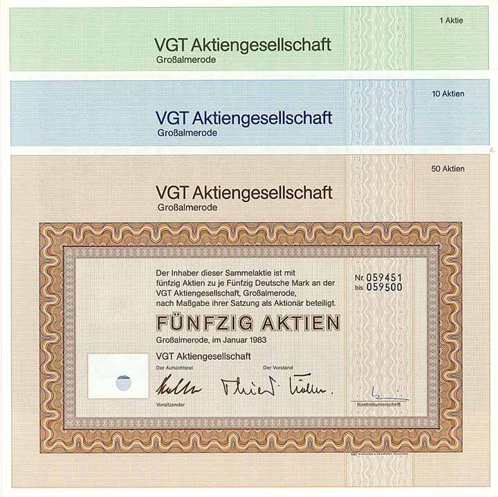 VGT AG (3 Stücke)