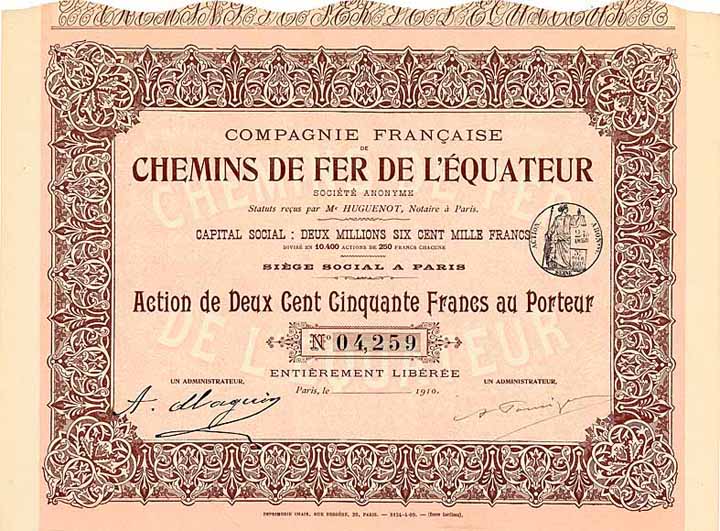 Cie. Francaise de Chemins de Fer de l’Equateur