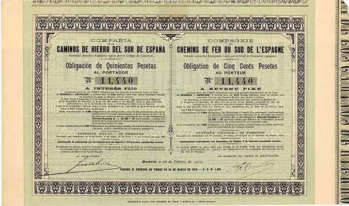 Cia. de los Caminos de Hierro del Sur de Espana S.A.