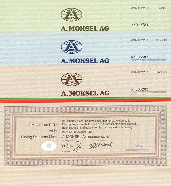A. Moksel AG (3 Stücke)