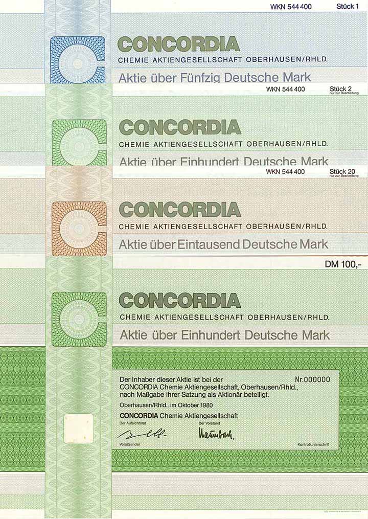 Concordia-Chemie AG (4 Stücke)
