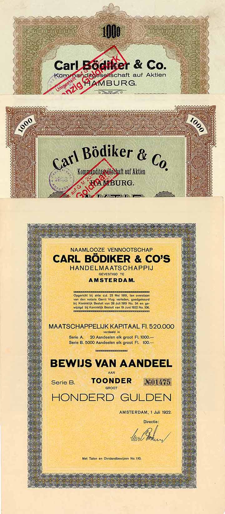 Carl Bödiker & Co. KGaA (3 Stücke)