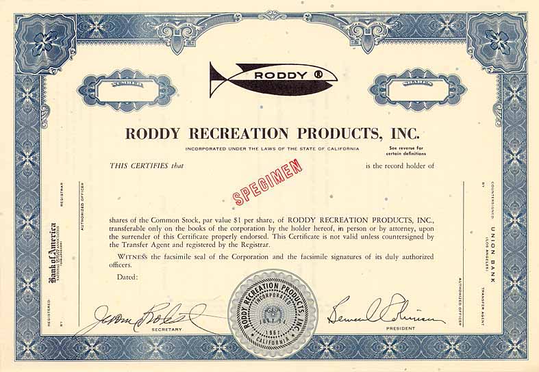Roddy Recreation Products, Inc.