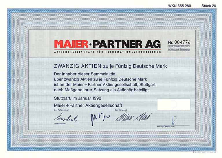Maier + Partner AG für Informationsverarbeitung