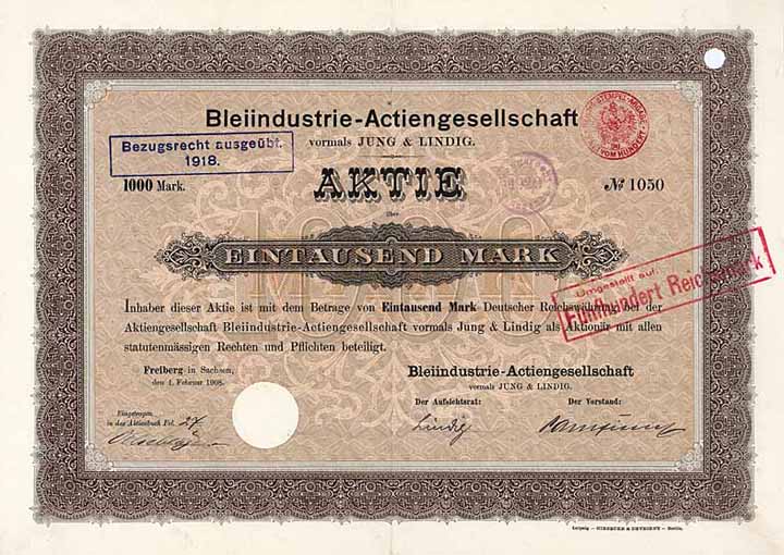 Bleiindustrie-AG vormals Jung & Lindig