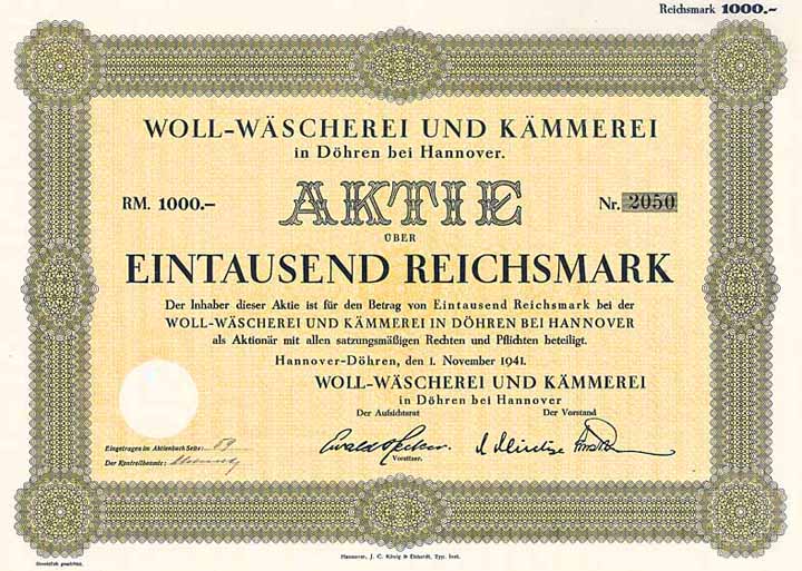 Woll-Wäscherei und Kämmerei