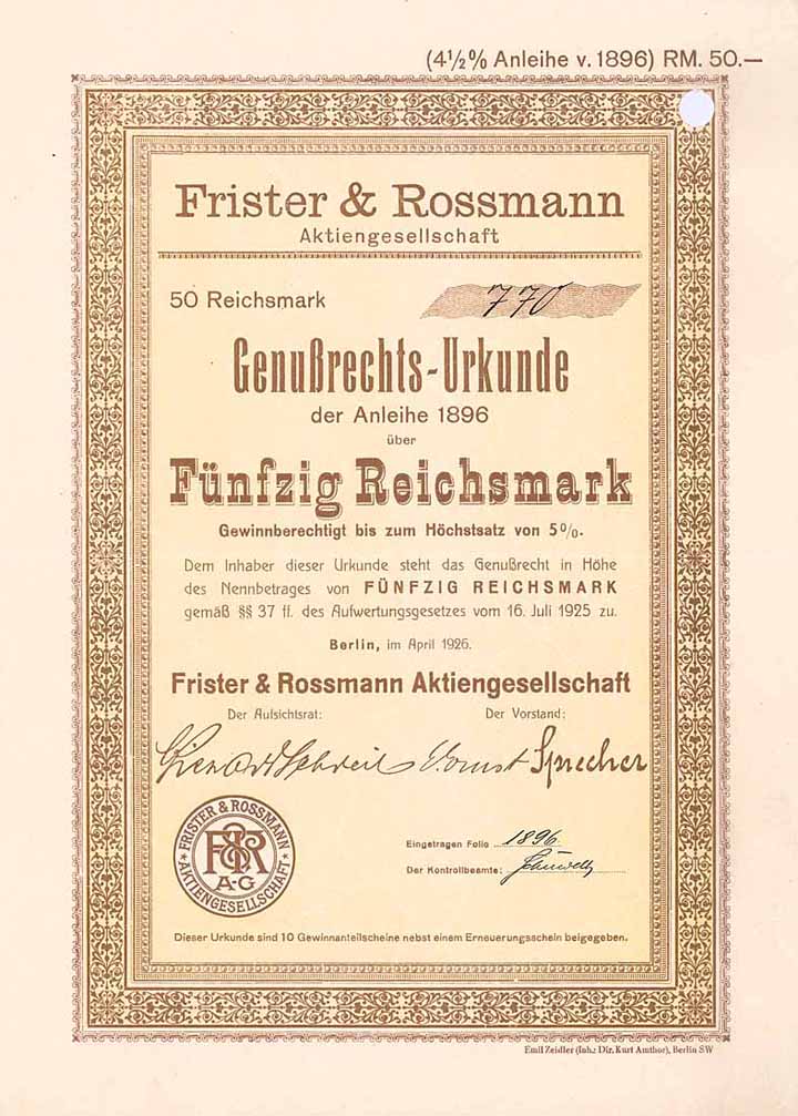 Frister & Rossmann AG