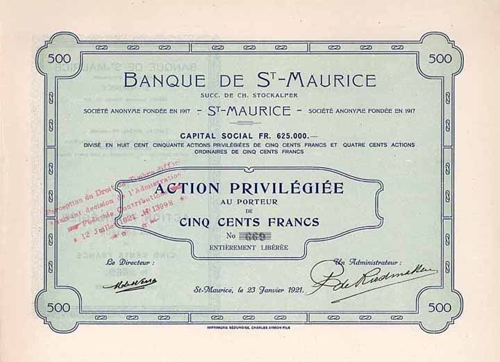 Banque de St-Maurice S.A.