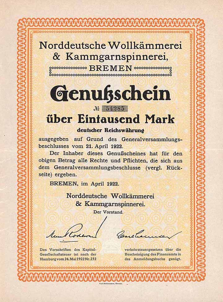 Norddeutsche Wollkämmerei & Kammgarnspinnerei
