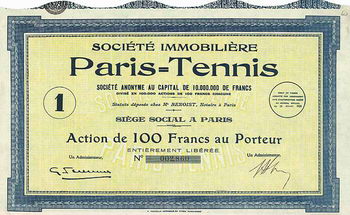 Société Immobilière Paris-Tennis S.A.