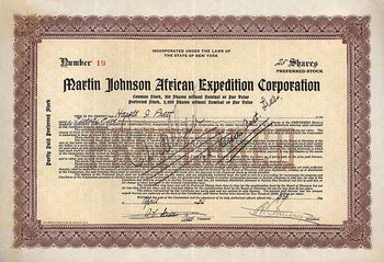 Martin Johnson African Expedition Corp.