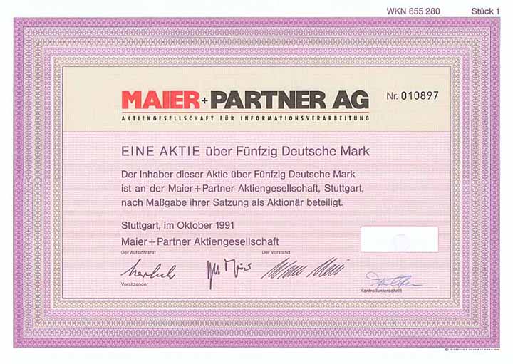 Maier + Partner AG für Informationsverarbeitung