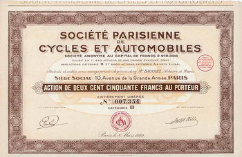 Soc. Parisienne de Cycles et Automobiles