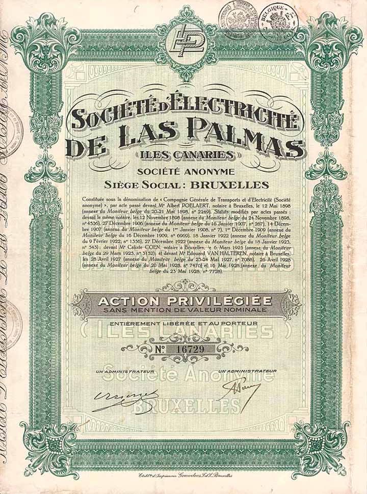 Soc. d’Électricité de Las Palmas (Iles Canaries) S.A.