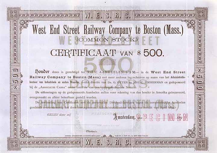 West End Street Railway Co. of Boston (Mass.)