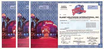 Planet Hollywood International, Inc. (3 Stücke)