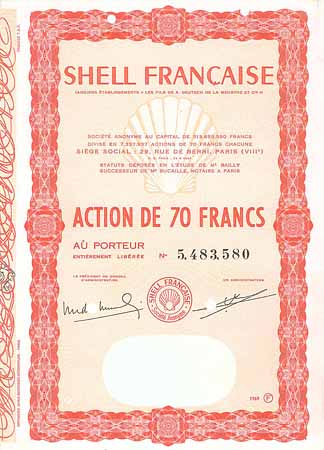 Shell Francaise (Anciens Etablissements Les Fils de A. Deutsch de la Meurthe et Cie)