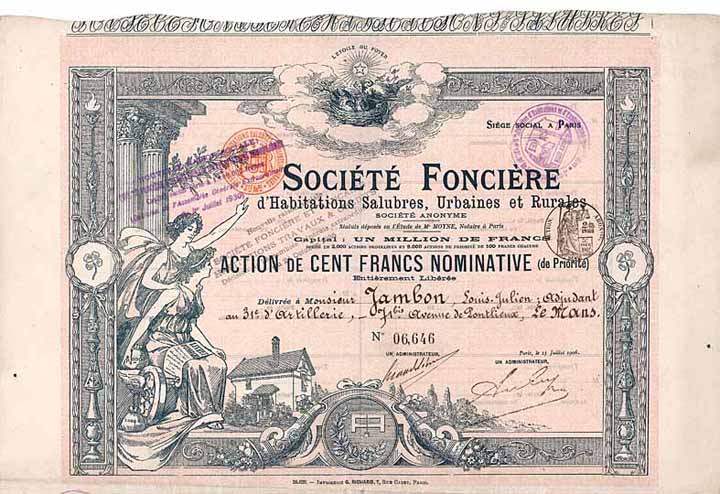 Société Foncière d’Habitations Salubres, Urbaines et Rurales