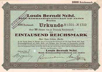 Louis Berndt Nchf. Bank-KGaA