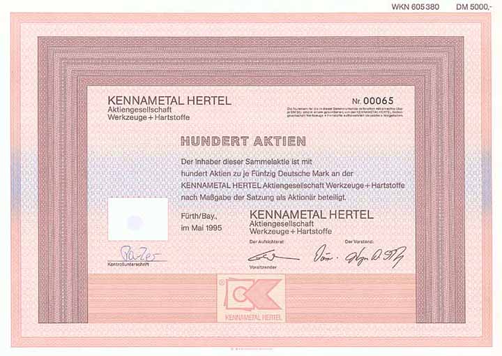 Kennametal HERTEL AG Werkzeuge + Hartstoffe