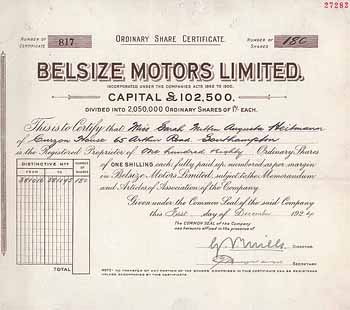 Belsize Motors Ltd.
