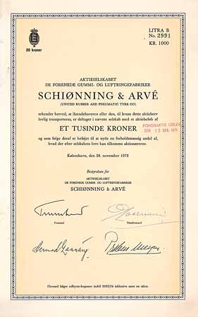 A/S de Forenede Gummi- og Luftringefabriker Schiønning & Arvé (United Rubber & Pneumatic Tyre Co.)