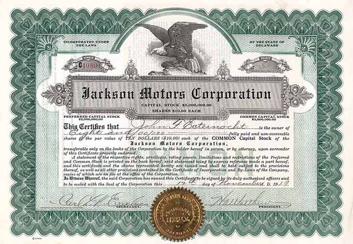 Jackson Motors Corp.