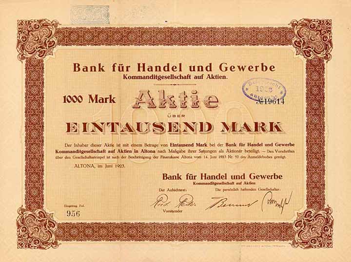 Bank für Handel und Gewerbe KGaA