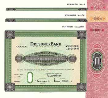 Dresdner Bank AG (3 Stücke)