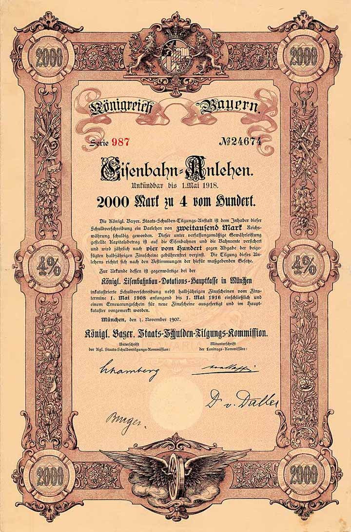 Königreich Bayern, Allgemeines Anlehen