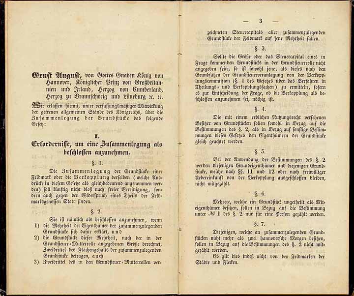 Landes-Oeconomie-Gesetzgebung des Königreichs Hannover (1843 u. 1856)