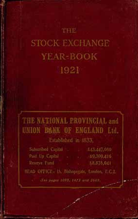 The Stock Exchange Year-Book for 1921