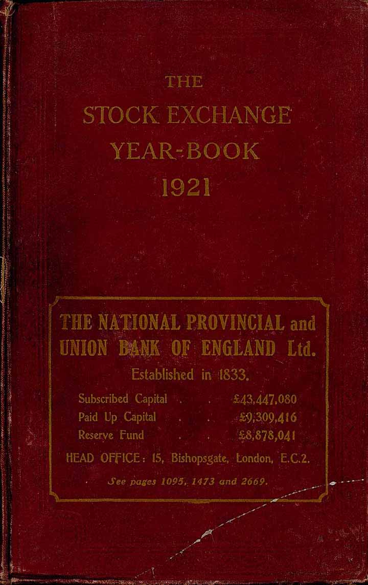 The Stock Exchange Year-Book for 1921