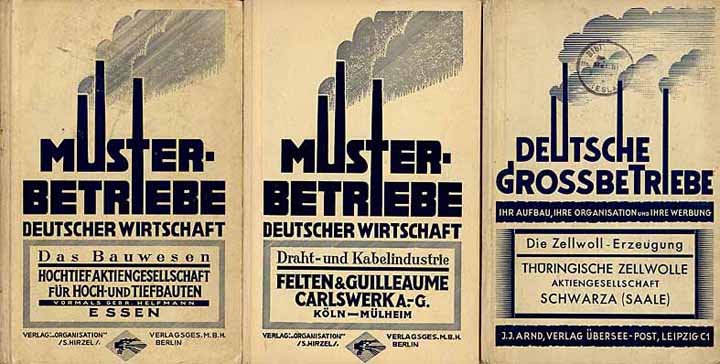 Literatur-Konvolut „Betriebe deutscher Wirtschaft“ (3 Bücher)