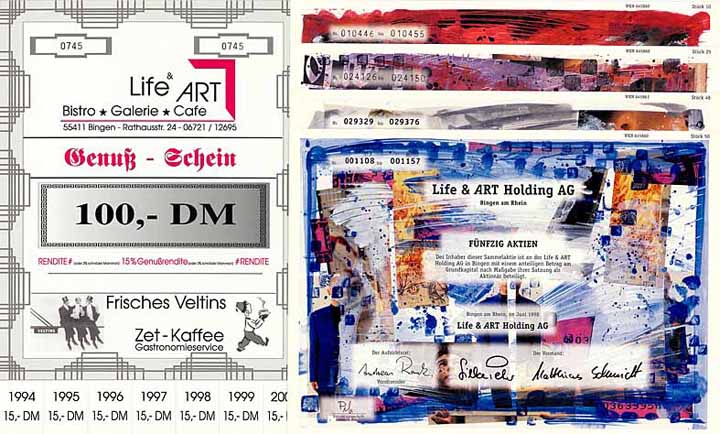 Life & ART Holding AG (10 Stücke) + Life & ART Bistro, Galerie, Cafe