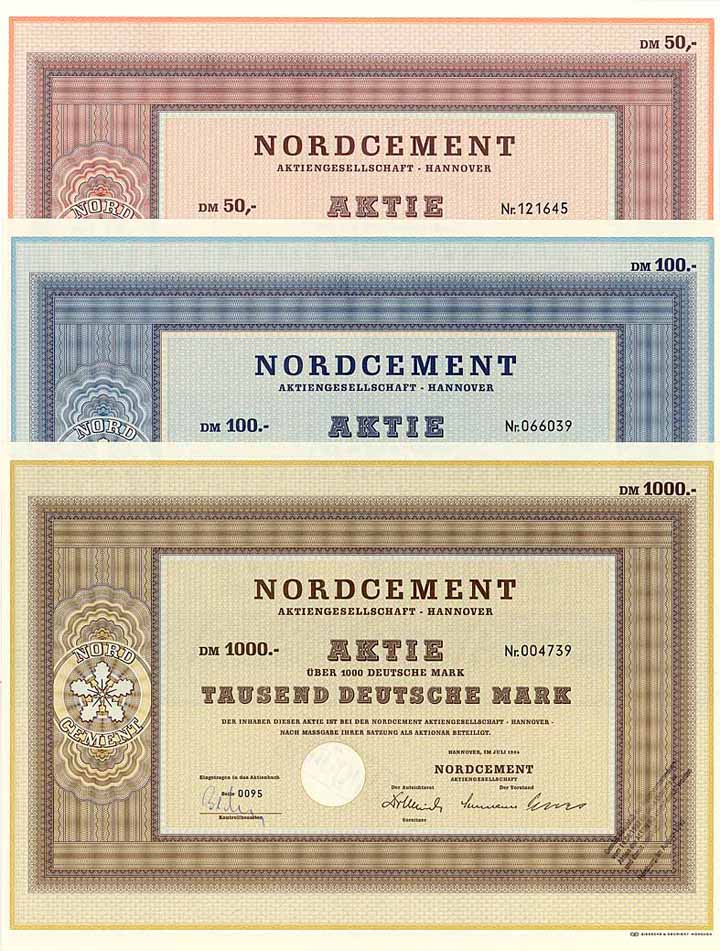 Nordcement AG (3 Stücke)