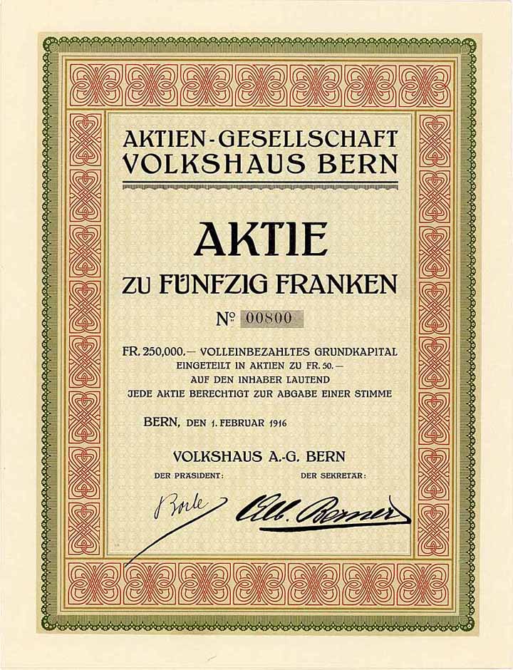 AG Volkshaus Bern