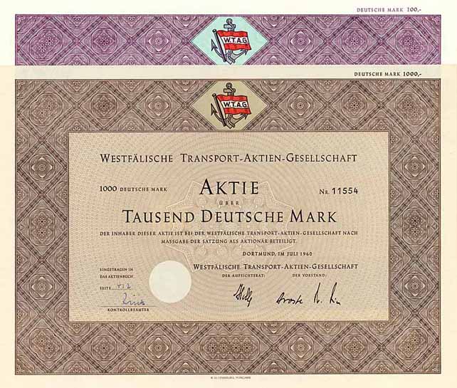 Westfälische Transport-AG (2 Stücke)