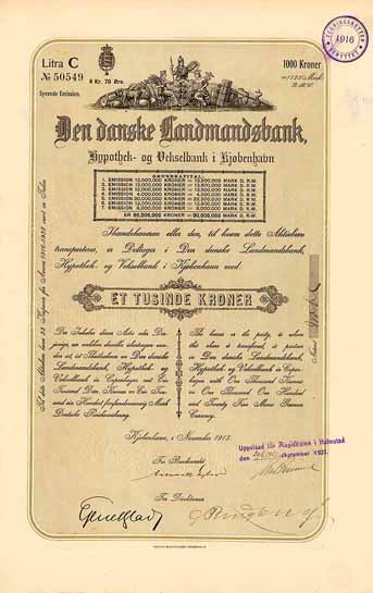 Den danske Landmandsbank, Hypothek- og Vekselbank