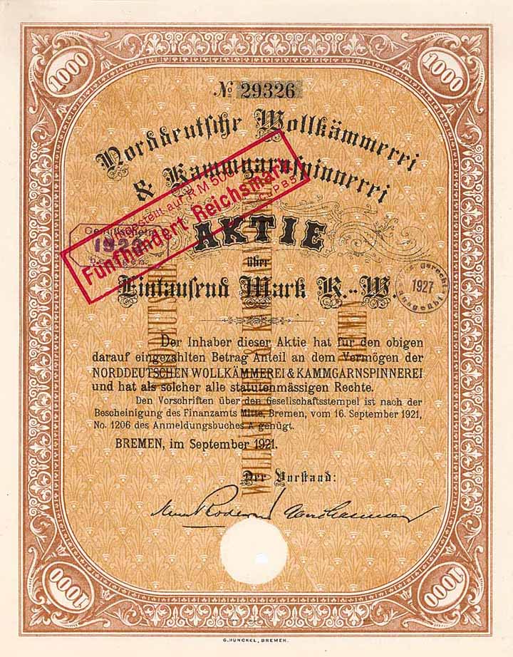 Norddeutsche Wollkämmerei & Kammgarnspinnerei