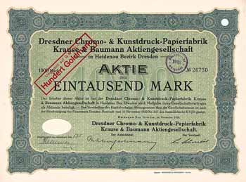 Dresdner Chromo- & Kunstdruck-Papierfabrik Krause & Baumann AG