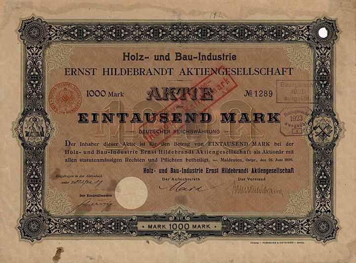 Holz- und Bau-Industrie Ernst Hildebrandt AG