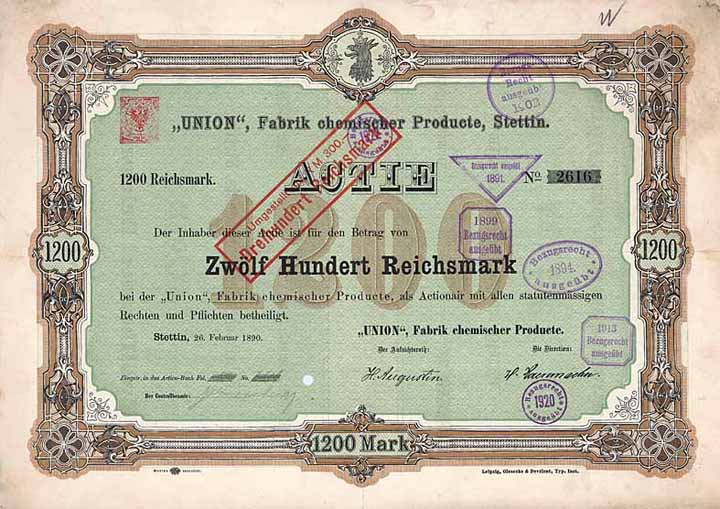 UNION Fabrik chemischer Producte