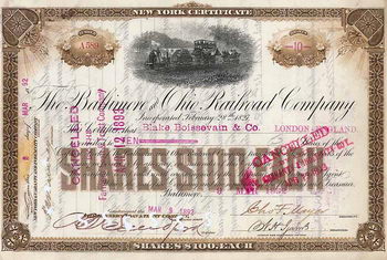 Baltimore & Ohio Railroad (New York Certificate)