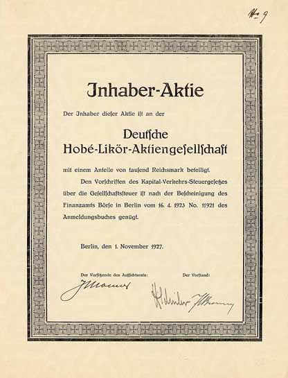Deutsche Hobé-Likör-AG