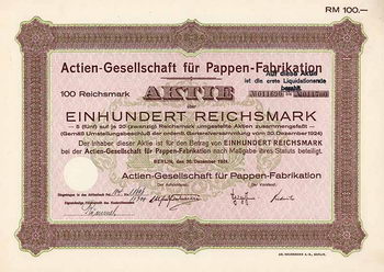 AG für Pappen-Fabrikation