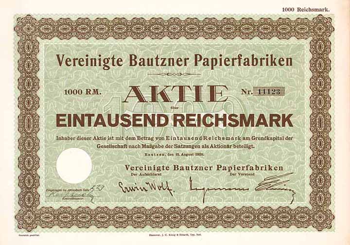 Vereinigte Bautzner Papierfabriken