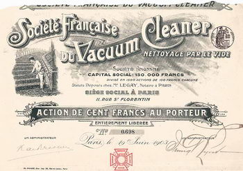 Soc. Franc. du Vacuum Cleaner Nettoyage par le Vide
