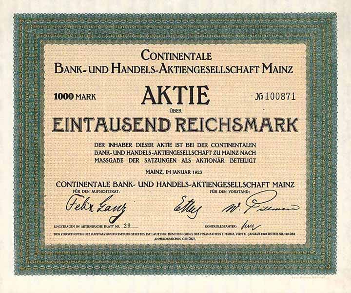 Continentale Bank- und Handels-AG